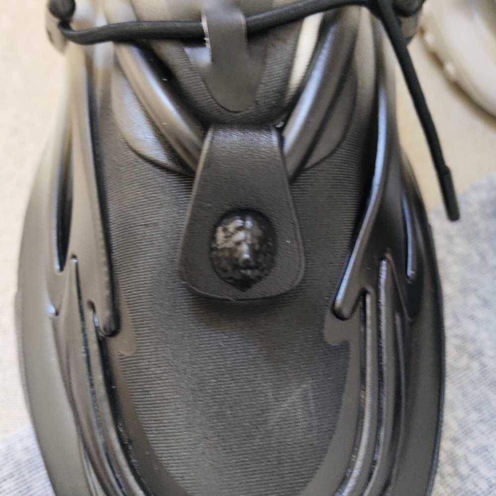 Balmain White and Black Women's Chunky Lace-Up Sneakers - Picture 4 of 13